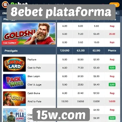 Comparativo de jogos disponíveis no 8ebet plataforma